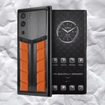 META VERTU RACE TRACK DESIGN ORANGE CALF